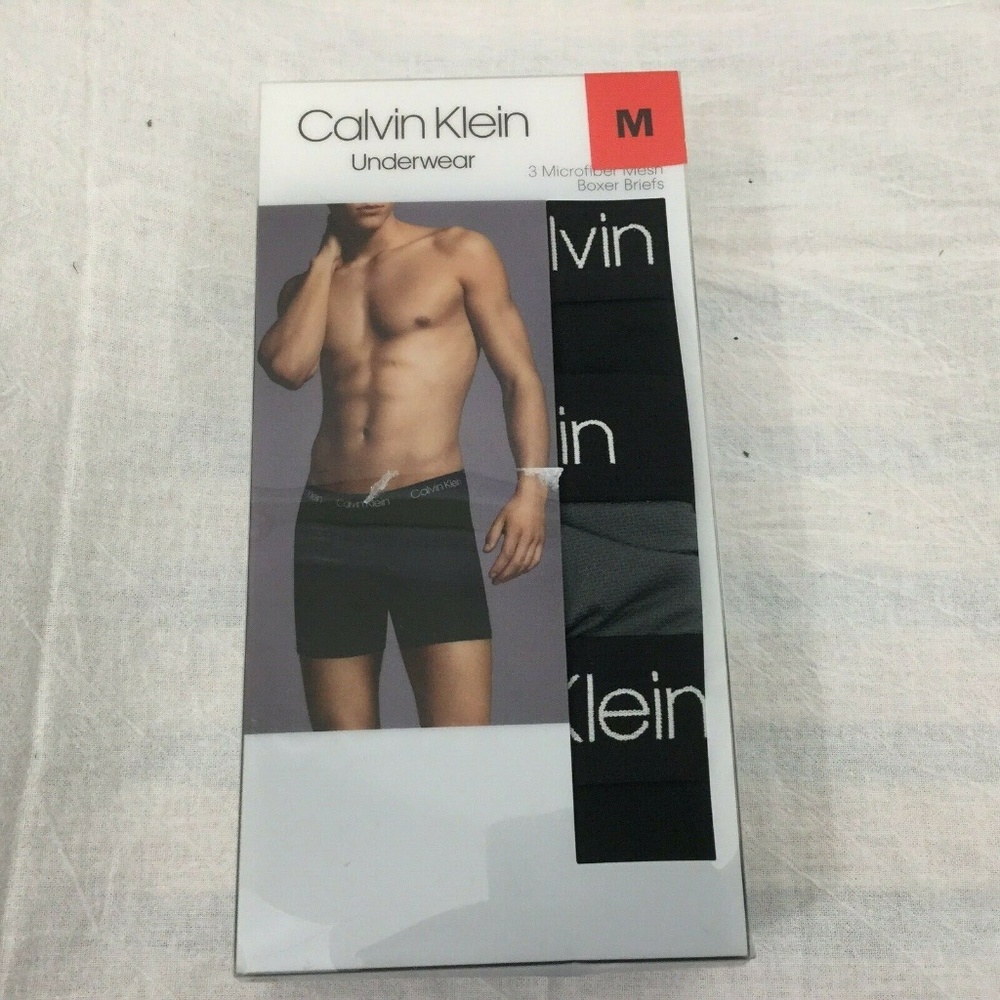 Calvin Klein Mens Underwear M Boxer Briefs OPEN 3